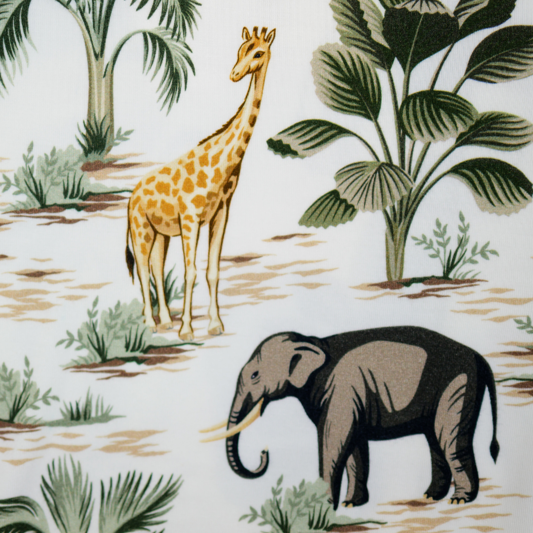Langer Bambus-Pyjama für Damen - Jungle